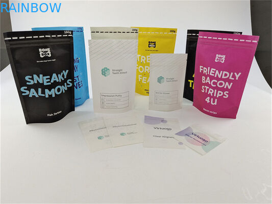 Bio- supporto stampato su ordinazione variopinto riutilizzabile dell'alimento per animali domestici della borsa di carta kraft sul sacchetto