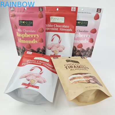 L'imballaggio di Candy THC dei biscotti sta su Doypack Logo Printed Food Plastic Bag su ordinazione