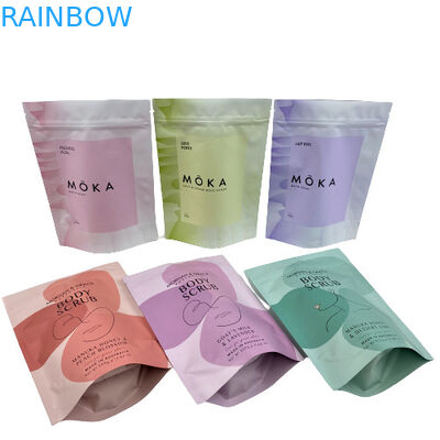 Cerniera Mylar Stand Up Pouches Gravnre Printing per Body Scrub Sale da bagno