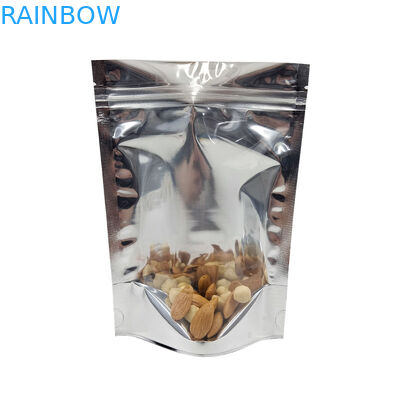 di alluminio di CMYK che imballa la finestra Front Silver Back Stand Up della radura di Mylar Doypac risigillabile