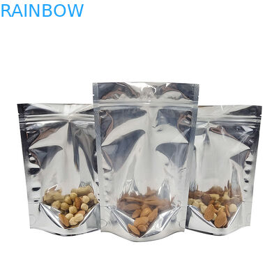 di alluminio di CMYK che imballa la finestra Front Silver Back Stand Up della radura di Mylar Doypac risigillabile