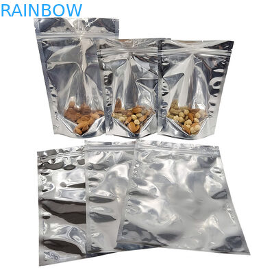 di alluminio di CMYK che imballa la finestra Front Silver Back Stand Up della radura di Mylar Doypac risigillabile