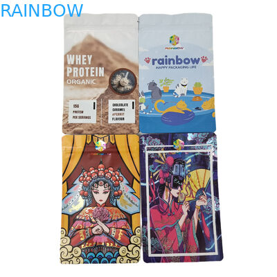 Imballaggio per uso alimentare Borse con chiusura a zip per snack in Mylar commestibili personalizzate in alluminio opaco personalizzato