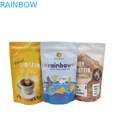 Imballaggio per uso alimentare Borse con chiusura a zip per snack in Mylar commestibili personalizzate in alluminio opaco personalizzato