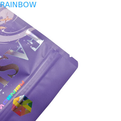 Imballaggio per uso alimentare Borse con chiusura a zip per snack in Mylar commestibili personalizzate in alluminio opaco personalizzato