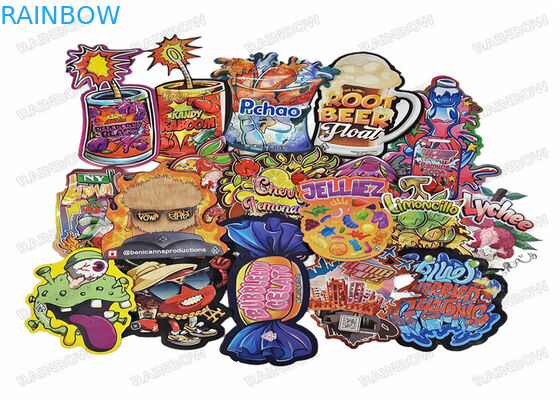 Borse a chiusura lampo di Mylar tagliate prova commestibile a forma di su ordinazione dell'odore dello speciale 3,5 per Candy