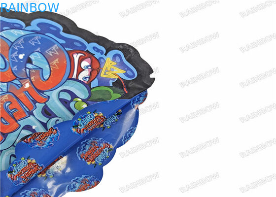 Lo speciale tagliato della borsa dello spuntino dell'irregolare 3.5g ha modellato l'alimento che Mylar d'imballaggio a chiusura lampo di plastica insacca