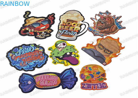 Mylar commestibile insacca il sacchetto di plastica a forma di pecial tagliato con le borse a chiusura lampo del biscotto di 3.5g Candy