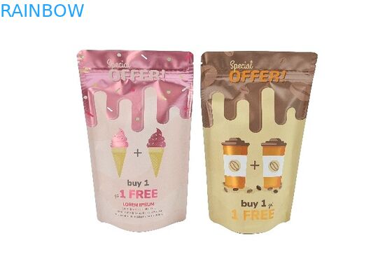 Borse d'imballaggio di Mylar del di alluminio del tè su ordinazione dell'alimento di Matte Metallic Stand Up Bag