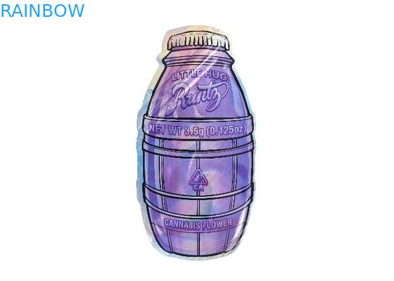 L'abitudine tagliata plastica Mylar insacca l'ologramma a forma di speciale che dipinge 3.5g