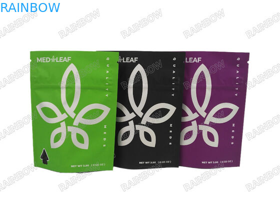Stampa digitale 3.5g 7g 14g 28g Sacchetto di erba gommosa con tacca a lacrime