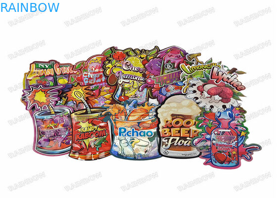 3.5g Edibile Stampa digitale Imballaggio alimentare Sacchetto stand up Ziplock Sacchetti di plastica a prova di odore