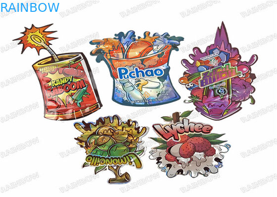3.5g Edibile Stampa digitale Imballaggio alimentare Sacchetto stand up Ziplock Sacchetti di plastica a prova di odore