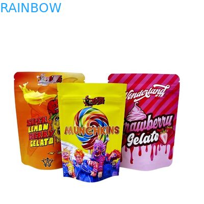Minfly Digital Printing Custom Aluminum Foil resealable Stand Up Smell Proof Zipper Mylar Packaging Bag Bags For Food