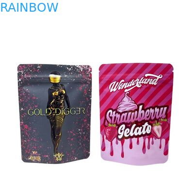 Minfly Digital Printing Custom Aluminum Foil resealable Stand Up Smell Proof Zipper Mylar Packaging Bag Bags For Food