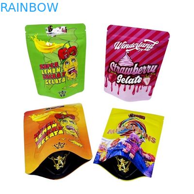 Minfly Digital Printing Custom Aluminum Foil resealable Stand Up Smell Proof Zipper Mylar Packaging Bag Bags For Food