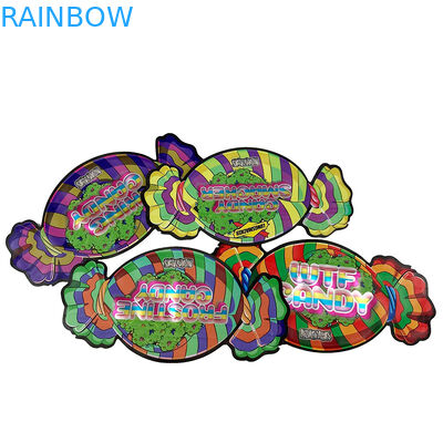 Stampa del logo su misura 1/8 oz sacchetti Mylar a prova di bambini 3.5g biscotti commestibili ricapribili sacchetto di uscita Mylar gommoso