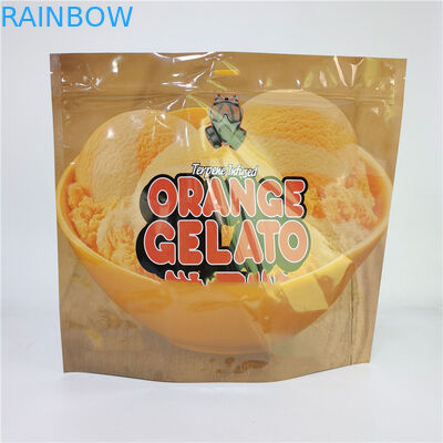 Borsa per stampa digitale 3.5G 1LB Soft Touch Borsa olografica alta barriera antiodori a prova di bambini Zipper Stand Up Bags