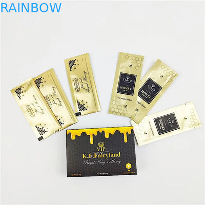 Pacchi di involucri in foglio di alluminio per i miglioramenti maschili miele reale borse a colori metallici