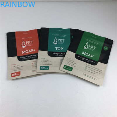 Borsa di imballaggio di fiori secchi con manico per snack stampati su misura Borse antiodore in foglio ologramma