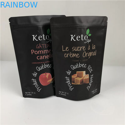 Tempo di stampa veloce nero opaco e sacchetti stampati personalizzati per sacchetti di imballaggio in polvere per integratori di shake