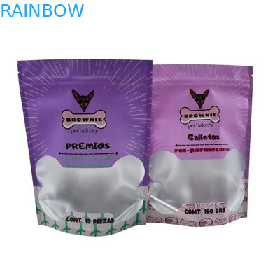 Borsa riutilizzabile per alimenti per animali da compagnia per imballaggi in piedi con chiusura a zip