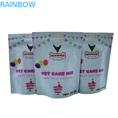 Borsa riutilizzabile per alimenti per animali da compagnia per imballaggi in piedi con chiusura a zip