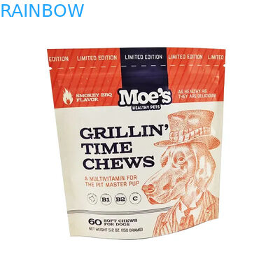 Sacchetto per mangimi per animali con tacca a lacrime per sacchi di imballaggio di dolci per cani