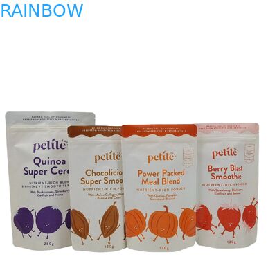 Logo personalizzato stampato biodegradabile 100% confezione in sacchetto riutilizzabile sacchetti di plastica in piedi con ziplock