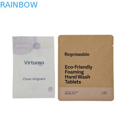 Imballaggio in plastica commestibile su misura Sacchetti biodegradabili di foglio di alluminio Zip Lock Doypack per tè caffè snack