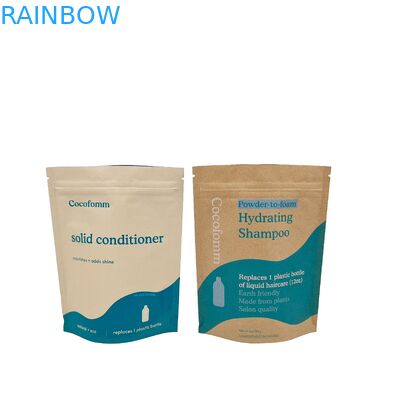 Biodegradabile Doypack riciclabile Custom Stand Up Bag Con Zip Lock Sacchetti di carta Kraft Sacchetti di imballaggio commestibili