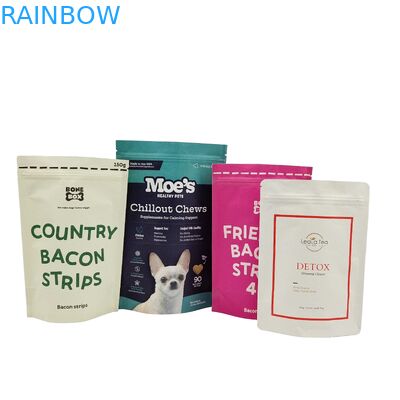 Borsa di carta kraft ri-chiudibile al dettaglio con design personalizzato 100% biodegradabile borse in piedi borse con sacchetti a serratura