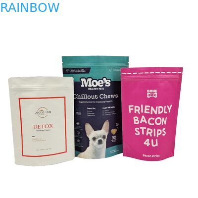 Borse stampate su misura Eco-friendly di alta qualità 100% carta Kraft biodegradabile Stand Up pouches Doypack con ziplock