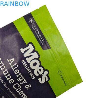 Borse biodegradabili in matte a ziplock personalizzate con foglio di alluminio ricapsulabile