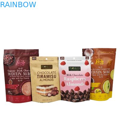 Sacchetto per spuntini di alta qualità con sigillo termico con cerniera di alluminio personalizzata con cerniera di plastica