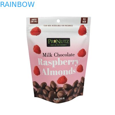 Materiale per imballaggio alimentare Matt Disegno personalizzato Borse a piedi Borse di plastica con cerniera imballaggio