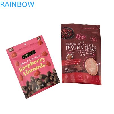 Borsa di cioccolato Stand Up Custom Borsa Fogli di alluminio Zipper Borsa Fogli di alluminio Frosted Zipper Borsa