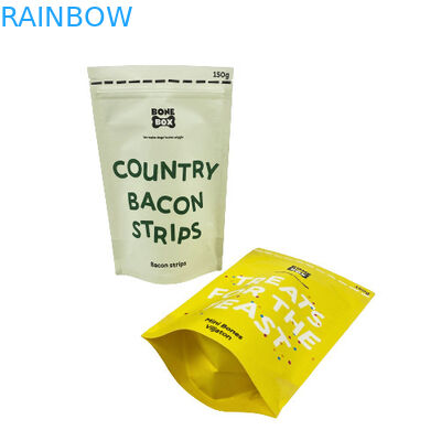 Borsa di imballaggio per chicchi di caffè biodegradabile carta kraft riciclabile borsa di caffè stand up