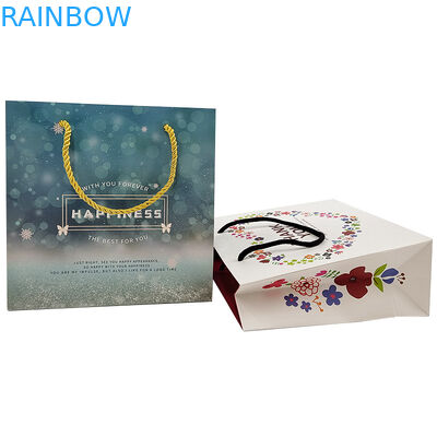 Borse di carta per la spesa personalizzate Logo stampato riciclabile biodegradabile marrone semplice imballaggio borsa di carta kraft con ha torto