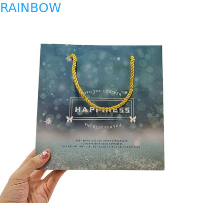 Borse di carta per la spesa personalizzate Logo stampato riciclabile biodegradabile marrone semplice imballaggio borsa di carta kraft con ha torto