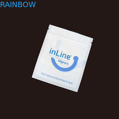 Sacchetti di imballaggio a ziplock riutilizzabili per allineatori chiari e invisibili Sacchetti di imballaggio per rimozione ortodontica