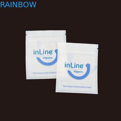 Sacchetti di imballaggio a ziplock riutilizzabili per allineatori chiari e invisibili Sacchetti di imballaggio per rimozione ortodontica