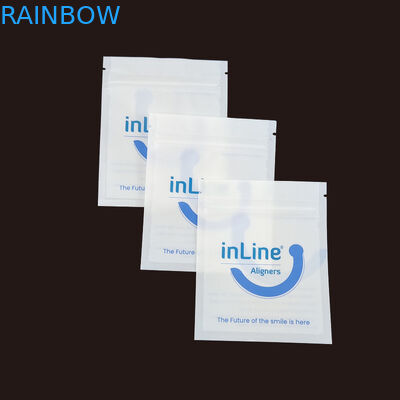 Sacchetti di imballaggio a ziplock riutilizzabili per allineatori chiari e invisibili Sacchetti di imballaggio per rimozione ortodontica