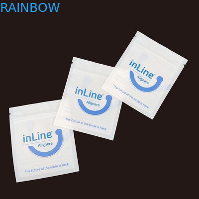 Sacchetti di imballaggio a ziplock riutilizzabili per allineatori chiari e invisibili Sacchetti di imballaggio per rimozione ortodontica