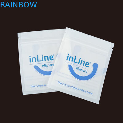 Sacchetti di imballaggio a ziplock riutilizzabili per allineatori chiari e invisibili Sacchetti di imballaggio per rimozione ortodontica