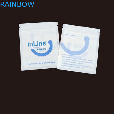 Sacchetti di imballaggio a ziplock riutilizzabili per allineatori chiari e invisibili Sacchetti di imballaggio per rimozione ortodontica