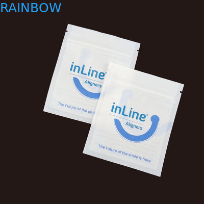 Sacchetti di imballaggio a ziplock riutilizzabili per allineatori chiari e invisibili Sacchetti di imballaggio per rimozione ortodontica