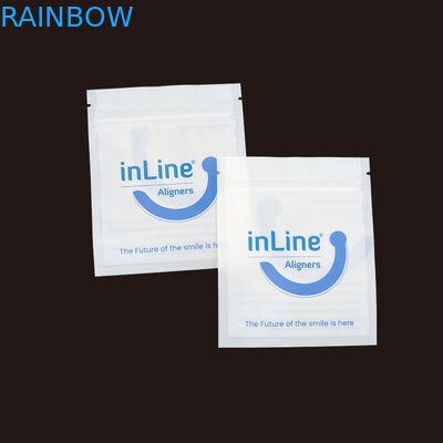 Sacchetti di imballaggio a ziplock riutilizzabili per allineatori chiari e invisibili Sacchetti di imballaggio per rimozione ortodontica