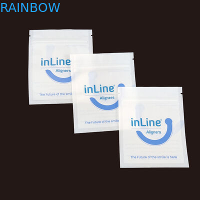 Sacchetti di imballaggio a ziplock riutilizzabili per allineatori chiari e invisibili Sacchetti di imballaggio per rimozione ortodontica