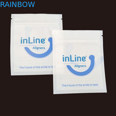 Sacchetti di imballaggio a ziplock riutilizzabili per allineatori chiari e invisibili Sacchetti di imballaggio per rimozione ortodontica